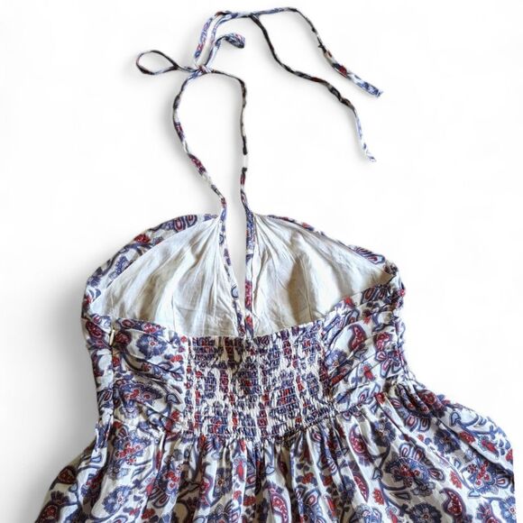 Boden NWT Tiered Garden Party Dress Smocked Halter Tie Ditzy Floral Rara Maxi 8‎ - Picture 11 of 16